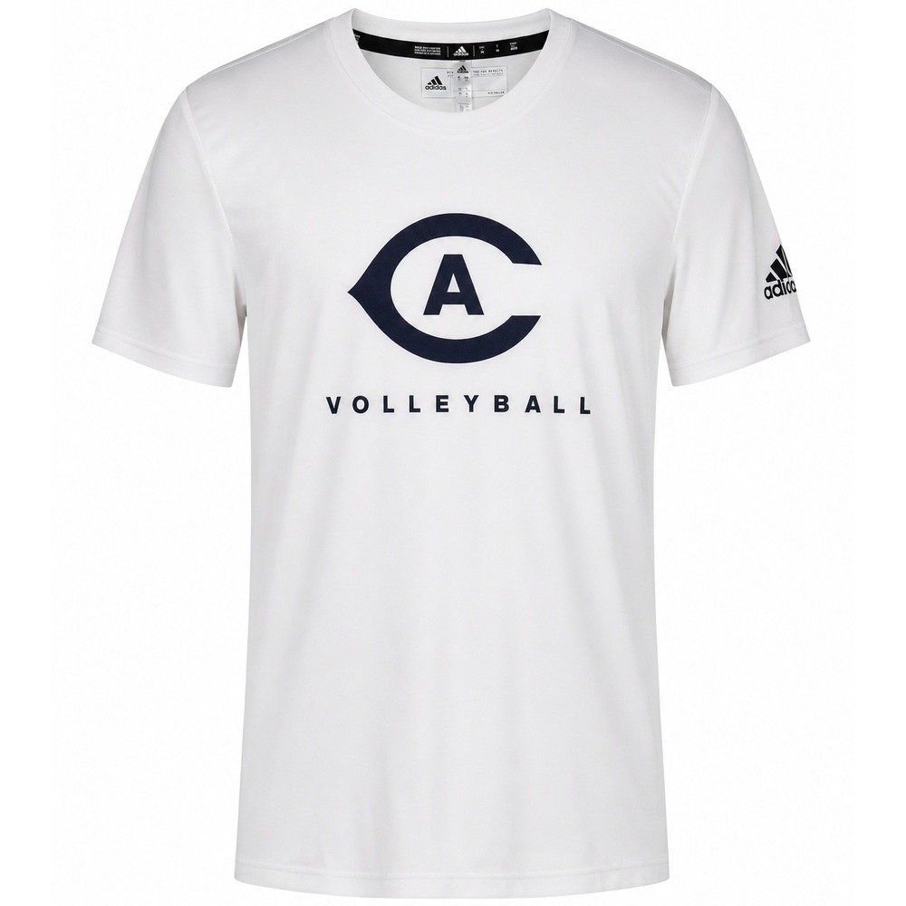 Adidas Clima Tech Tee White Volleyball Graphic T-Shirt Womens Size M NWT‎